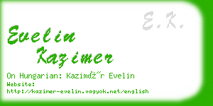 evelin kazimer business card